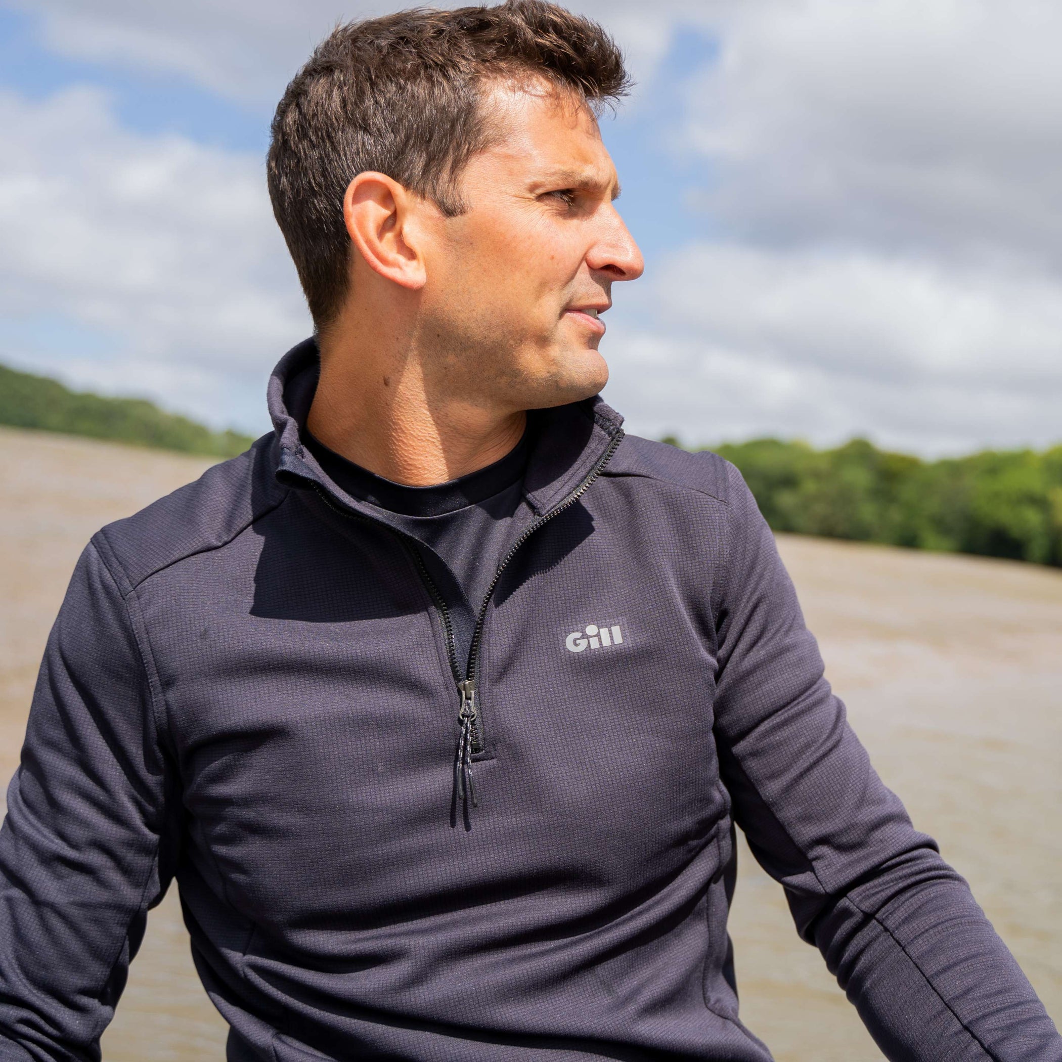 Quest 1/4 Zip Top - Black