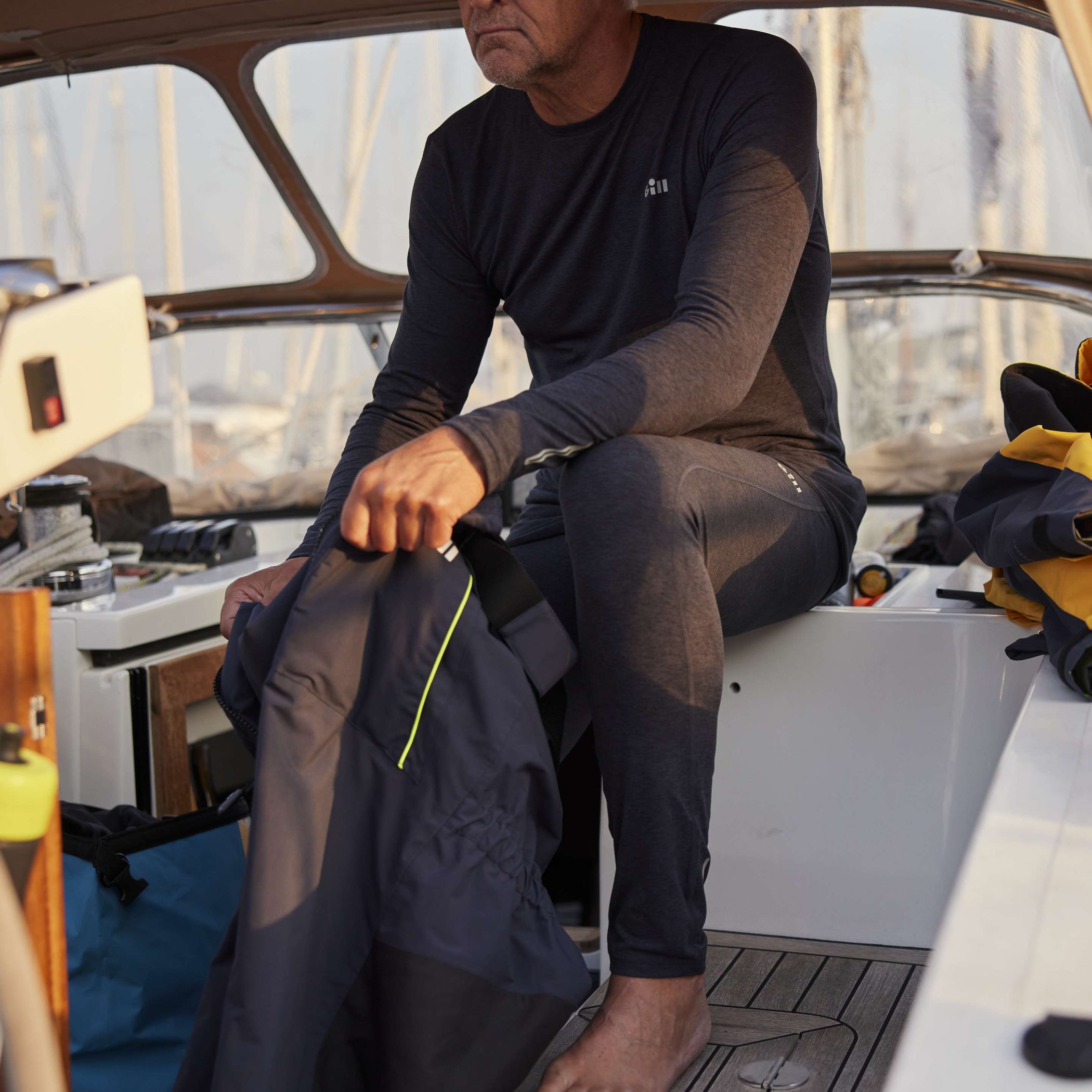 Base Layer Leggings - Navy Melange