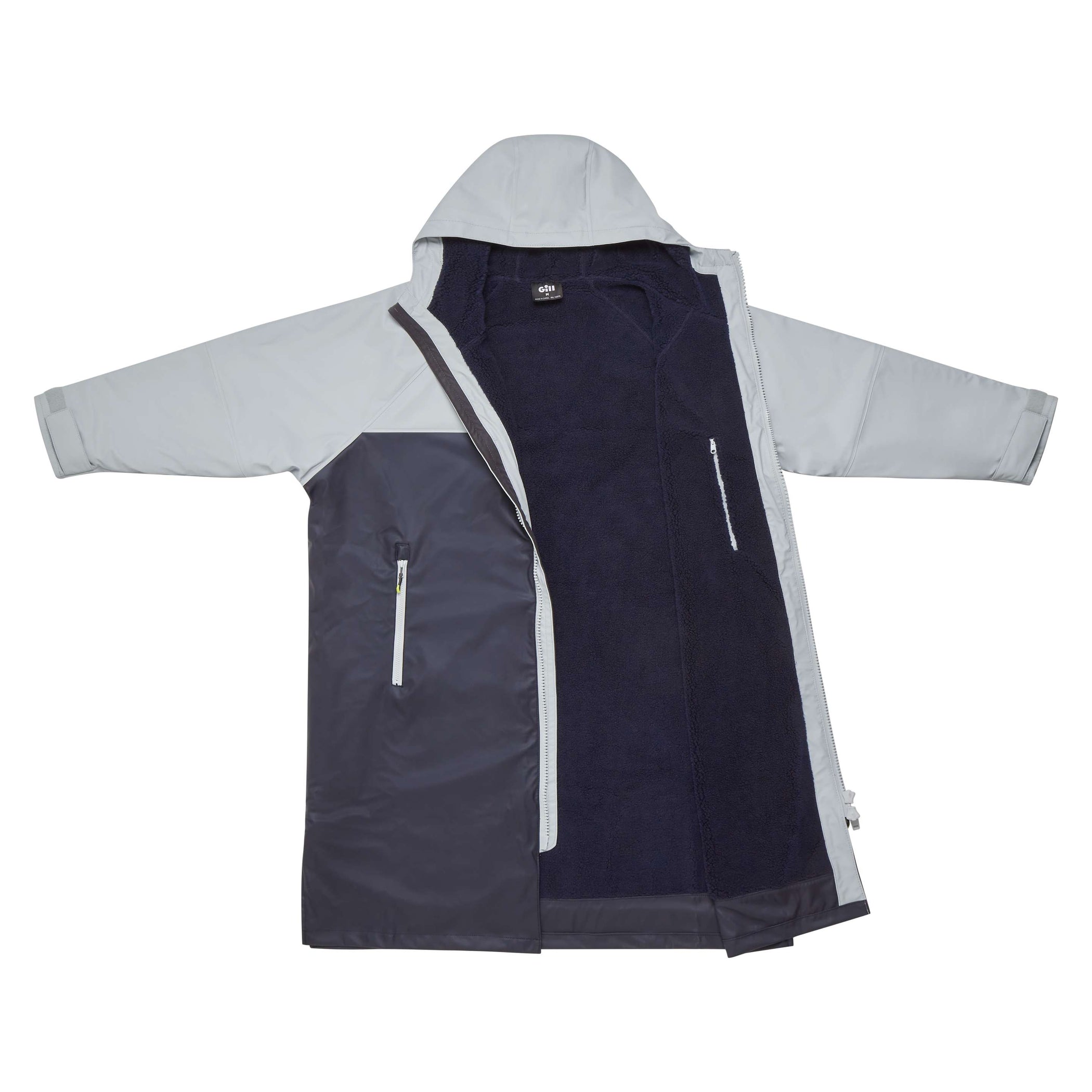 Aqua Parka Waterproof Changing Robe - Navy & Light Grey