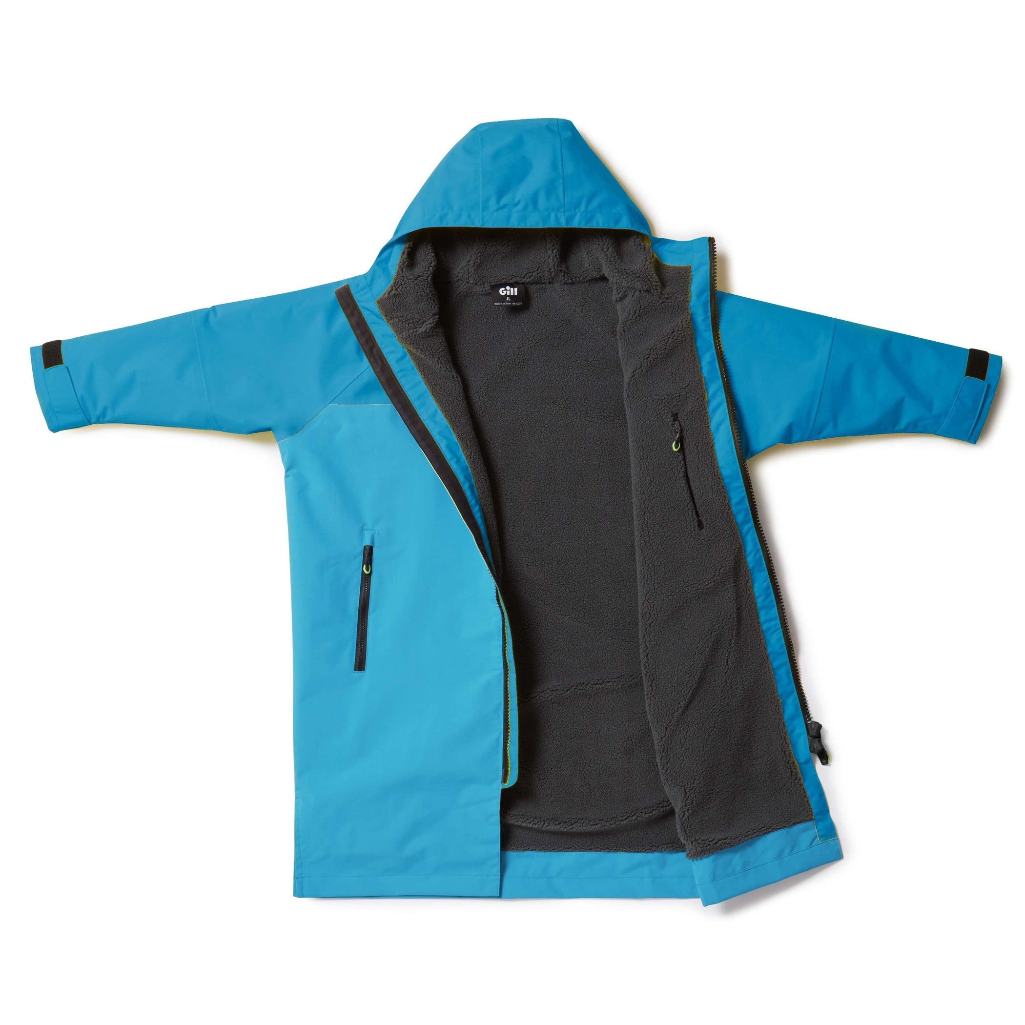 Junior Aqua Parka Sustainable Waterproof Changing Robe - Bluejay