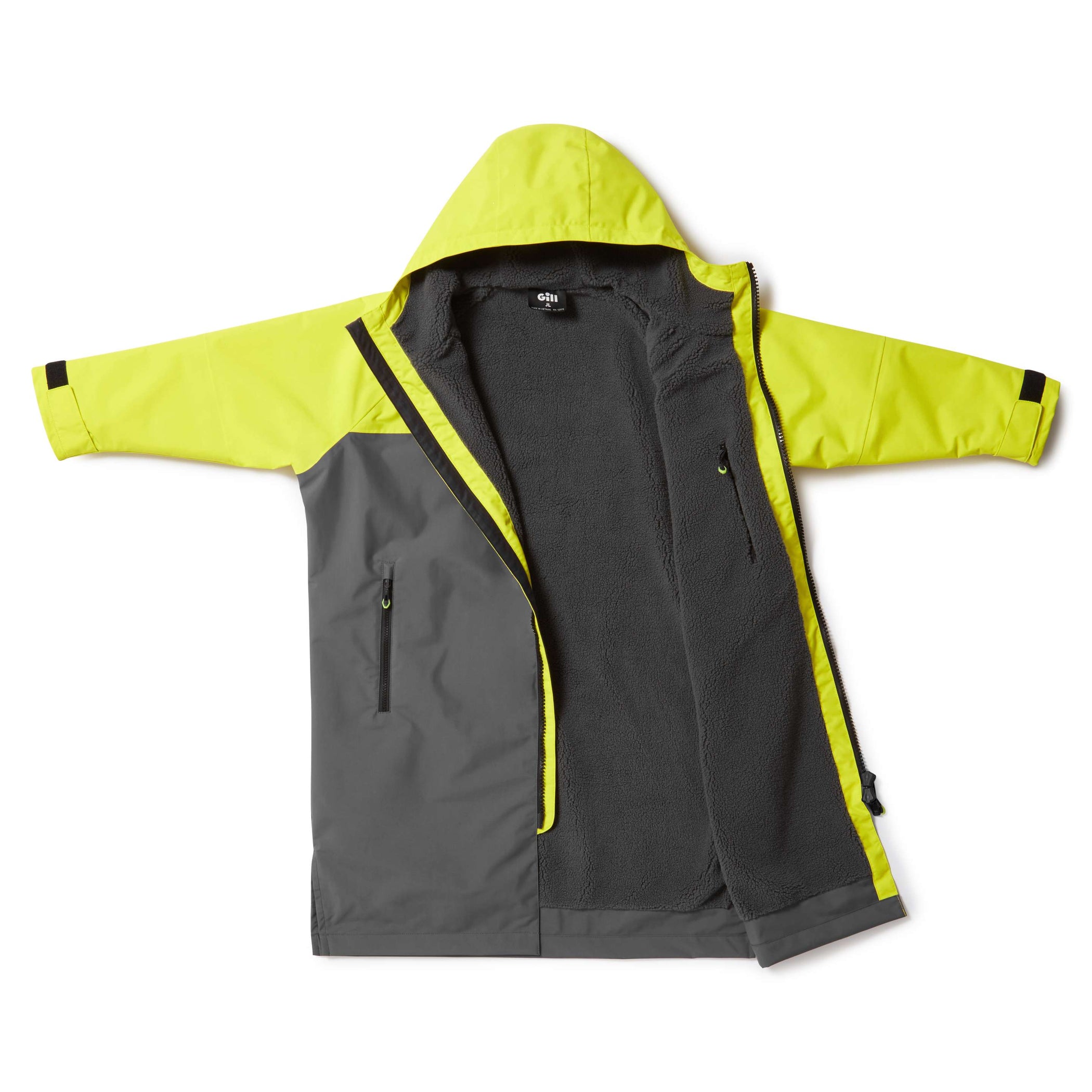 Junior Aqua Parka Sustainable Waterproof Changing Robe - Sulphur & Ash