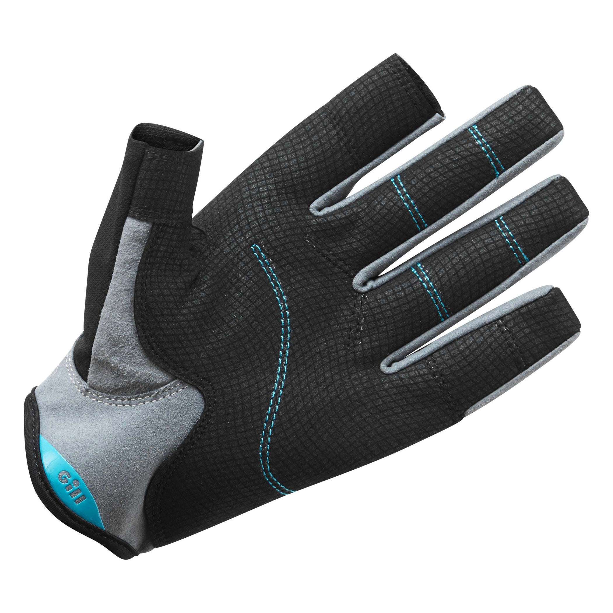 Junior Deckhand Long-Finger Sailing Gloves - Black & Bluejay