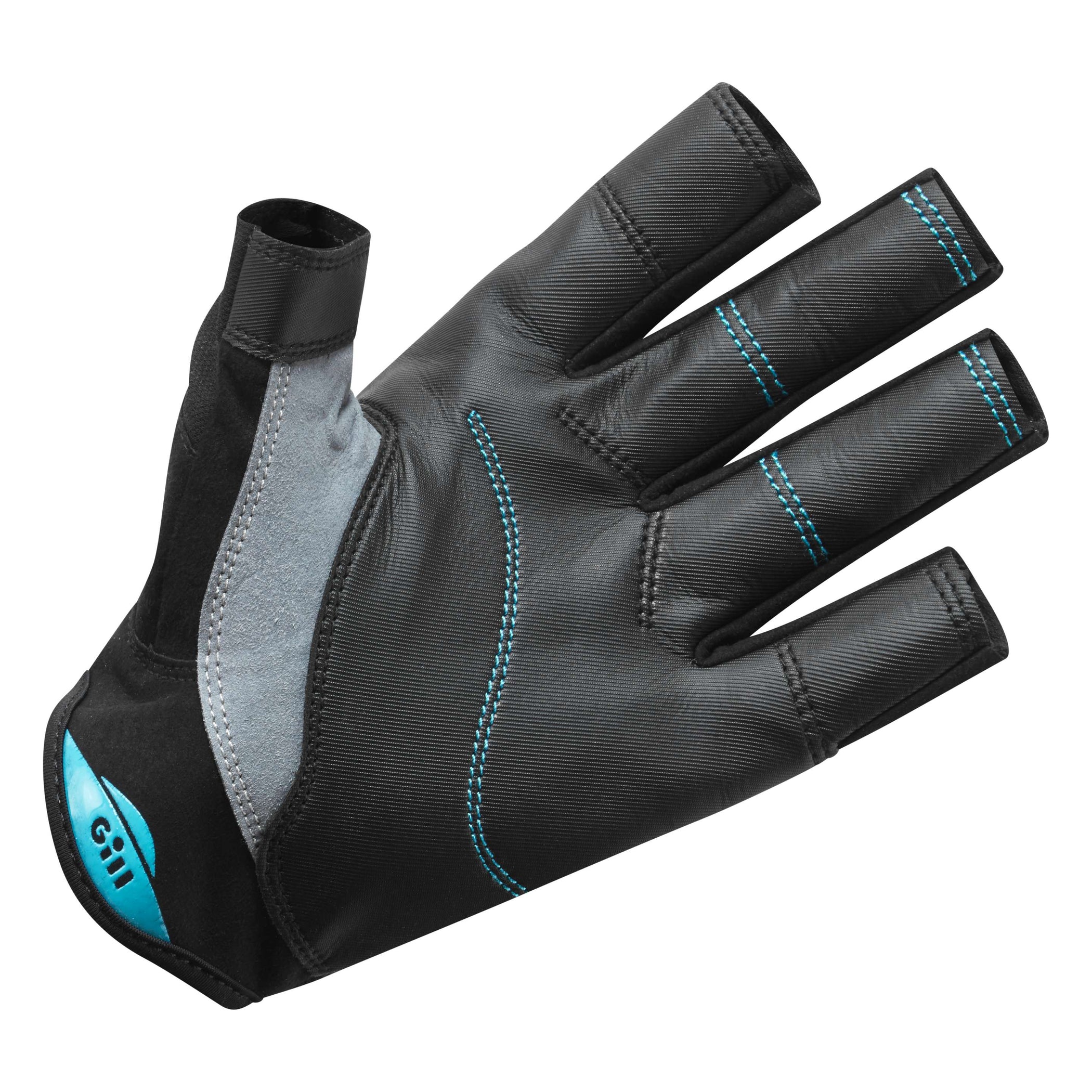 Championship Short-Finger Sailing Gloves - Black & Bluejay