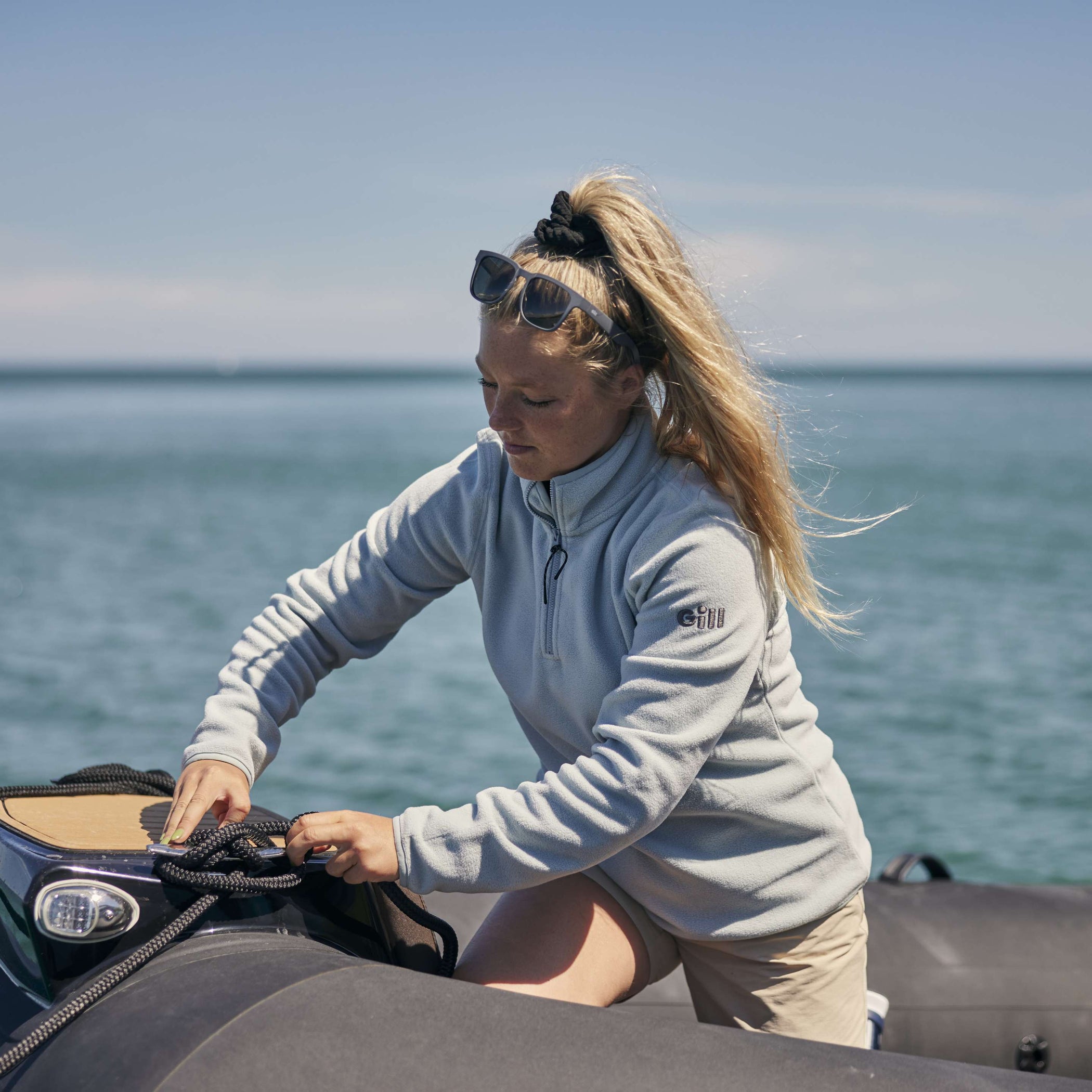 Women's Pursuit 1/4 Zip Fleece - Light Grey