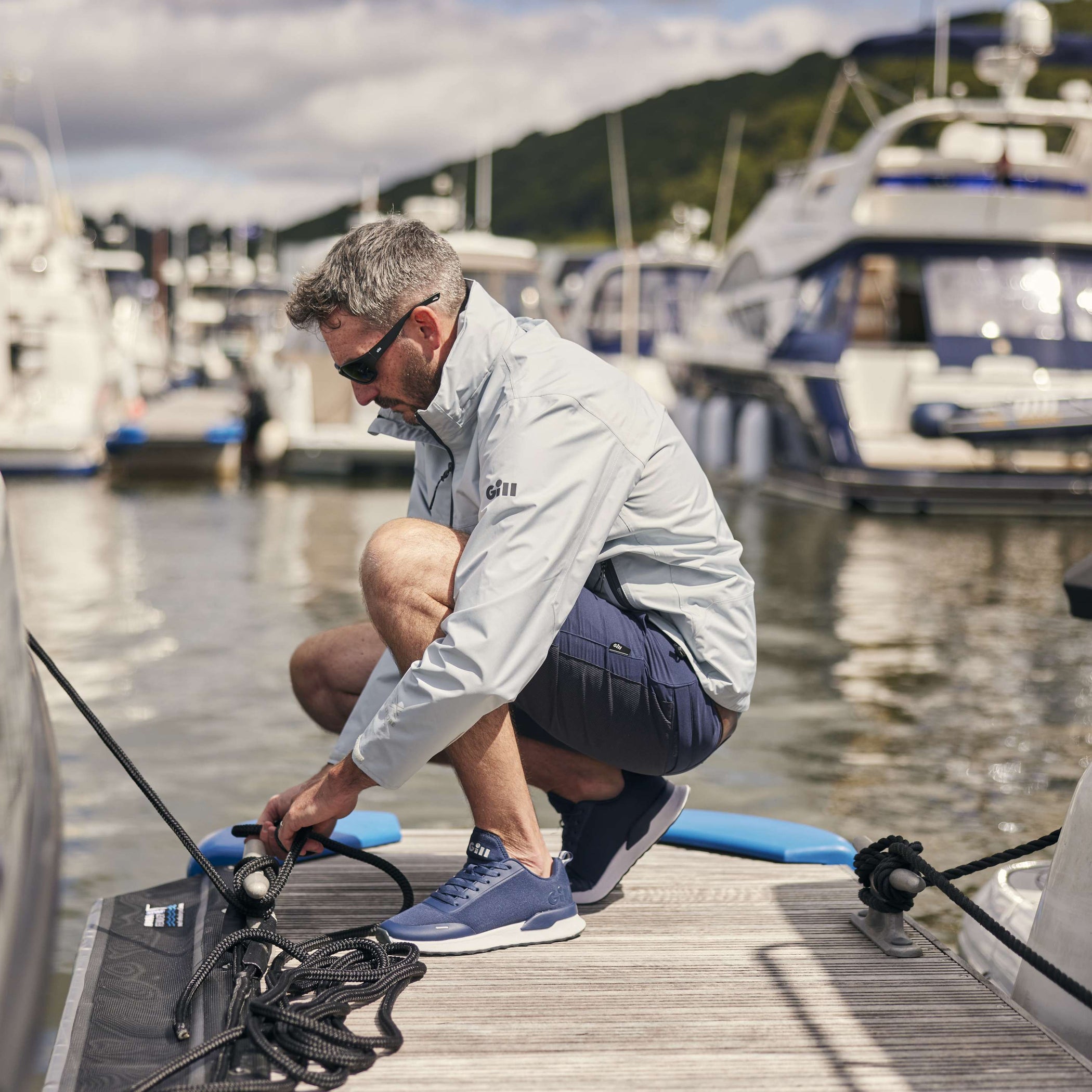 Men's Pilot Sailing Jacket - Light Grey