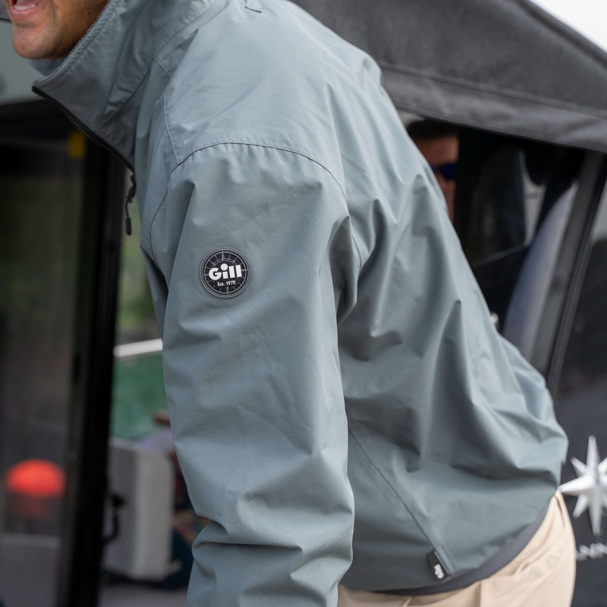 Men's Waterproof Crew Sailing Jacket - Ash