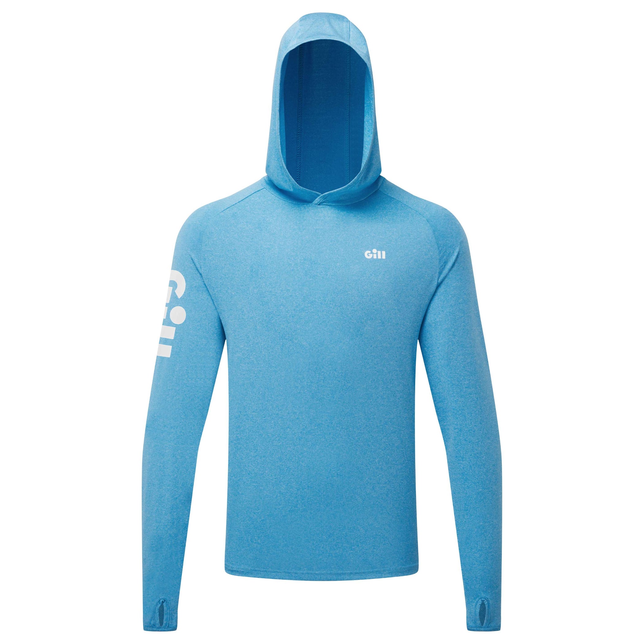 Infinity Long Sleeve Lightweight Hoodie - Mid Blue Melange