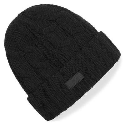 Cable Knit Beanie - Black
