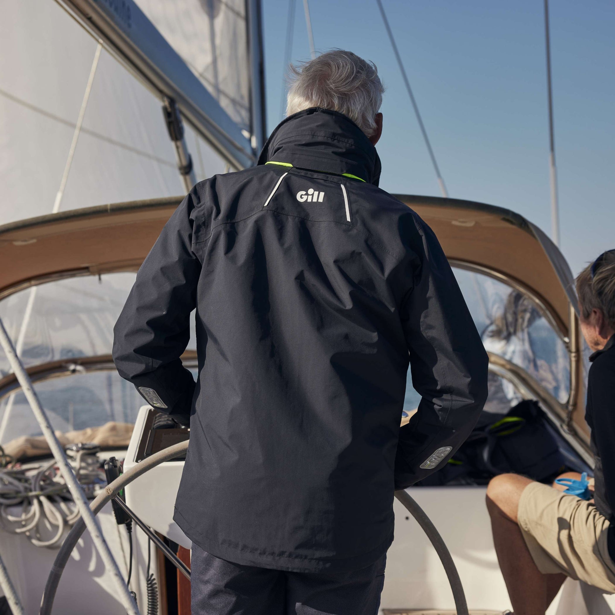 Men's OS3 Coastal Waterproof Sailing Jacket - Black