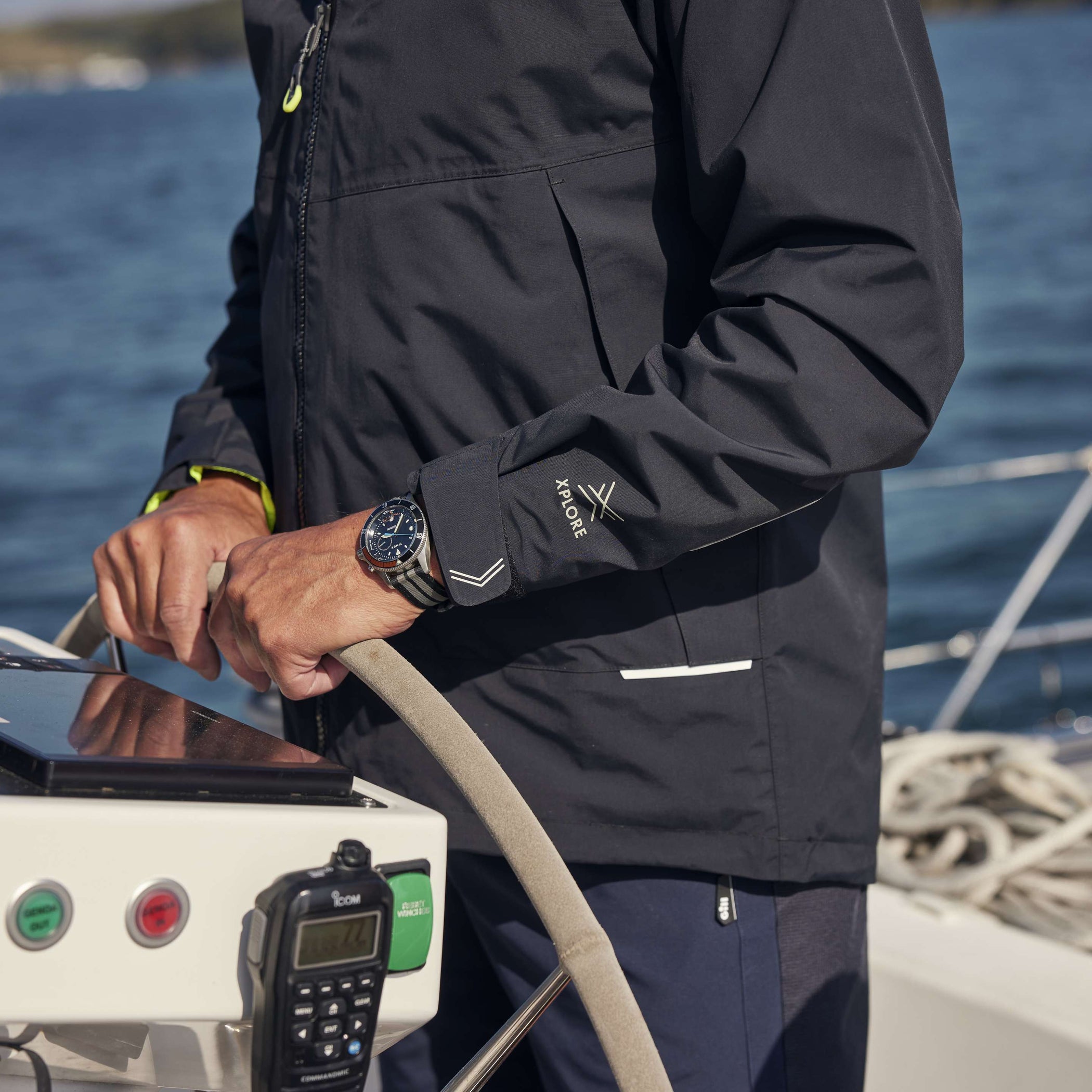 Men's OS3 Coastal Waterproof Sailing Jacket - Black