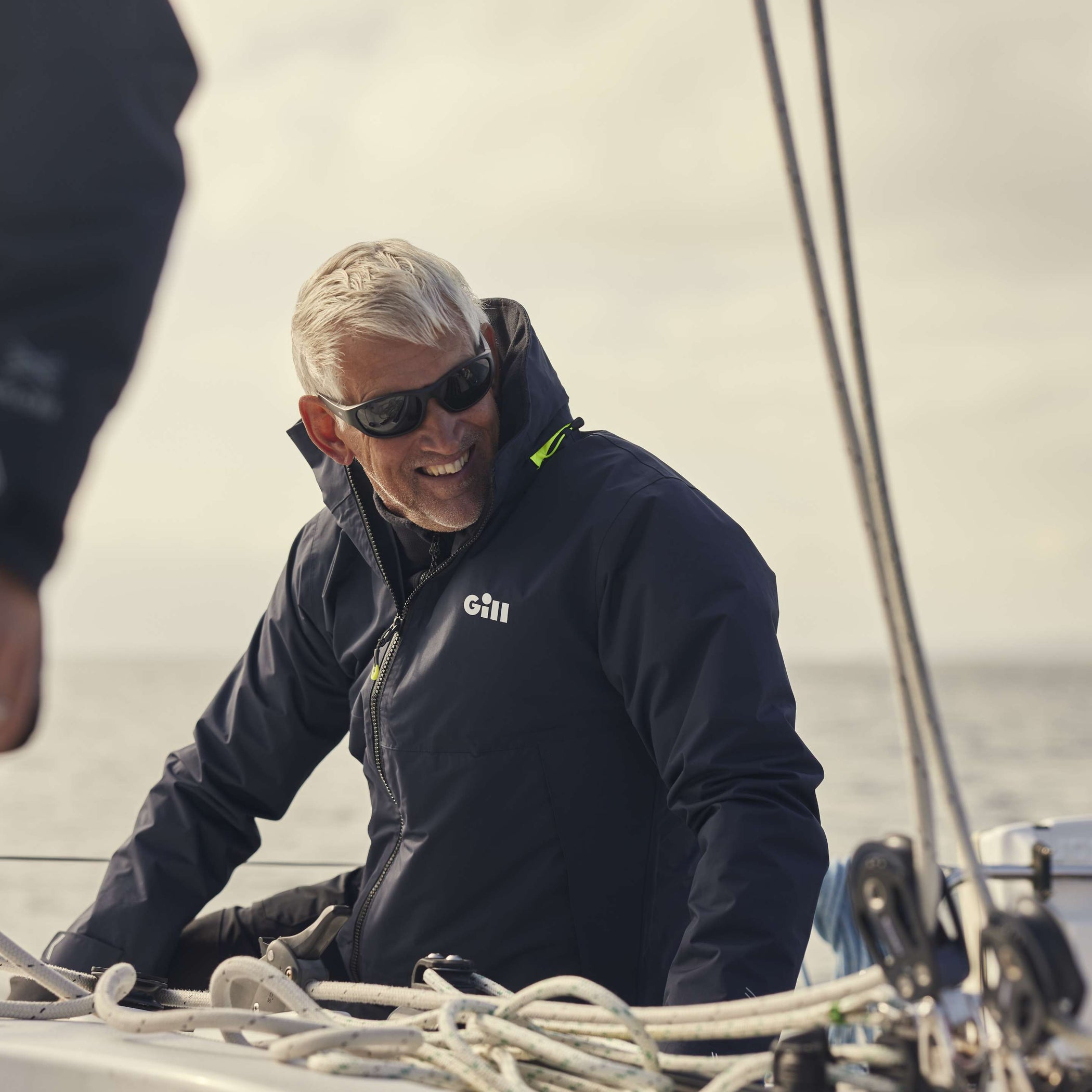 Men's OS3 Coastal Waterproof Sailing Jacket - Dark Navy