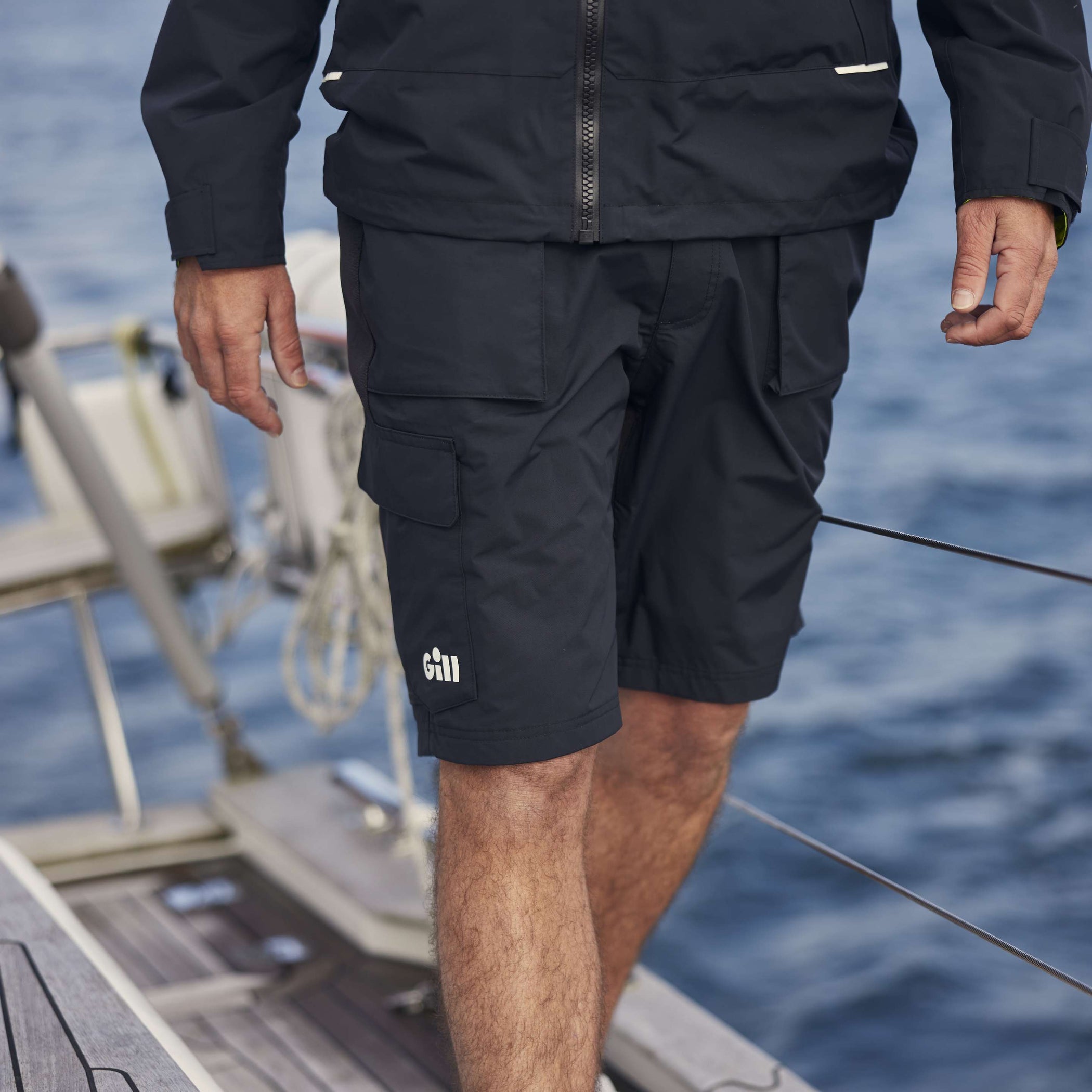 Men's OS3 Coastal Waterproof Sailing Shorts - Black