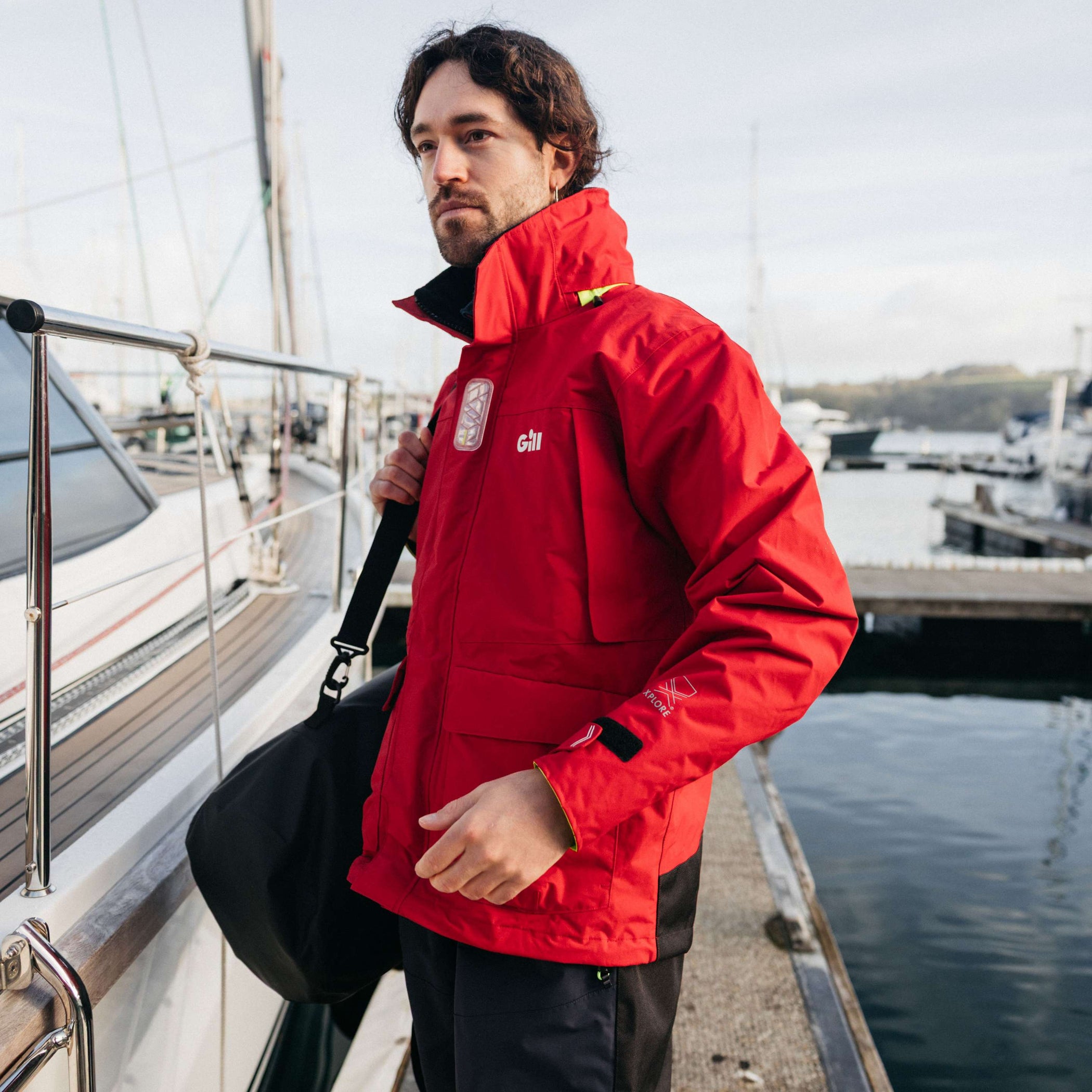 Men's Coastal Cruising Sailing Jacket - Red