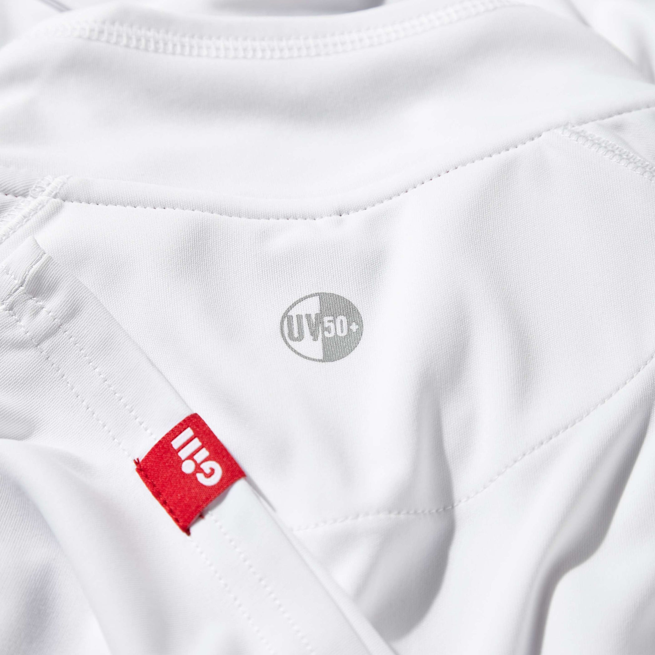 Men's UV Tec Long Sleeve Zip Tee - White