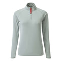 Women's UV Tec Zip Long Sleeve Tee - Charcoal Blue