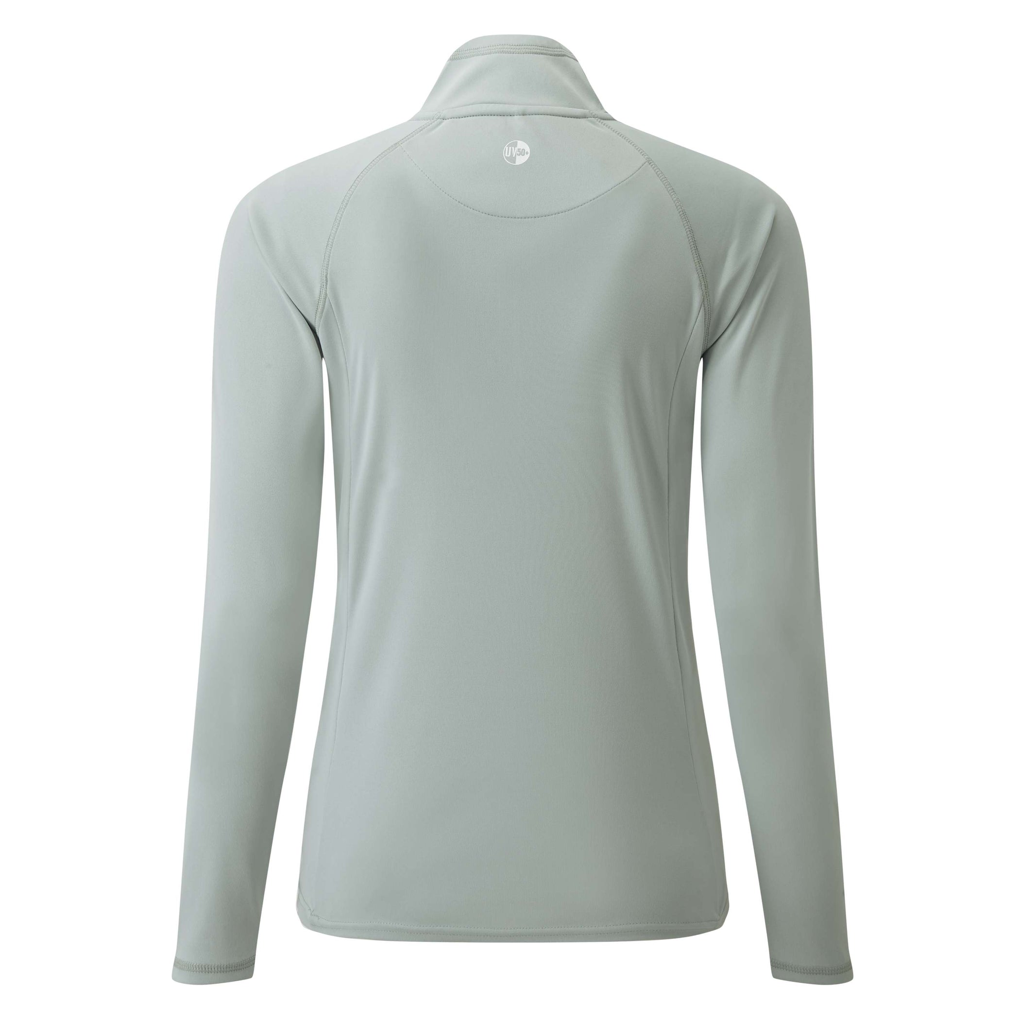 Women's UV Tec Zip Long Sleeve Tee - Charcoal Blue