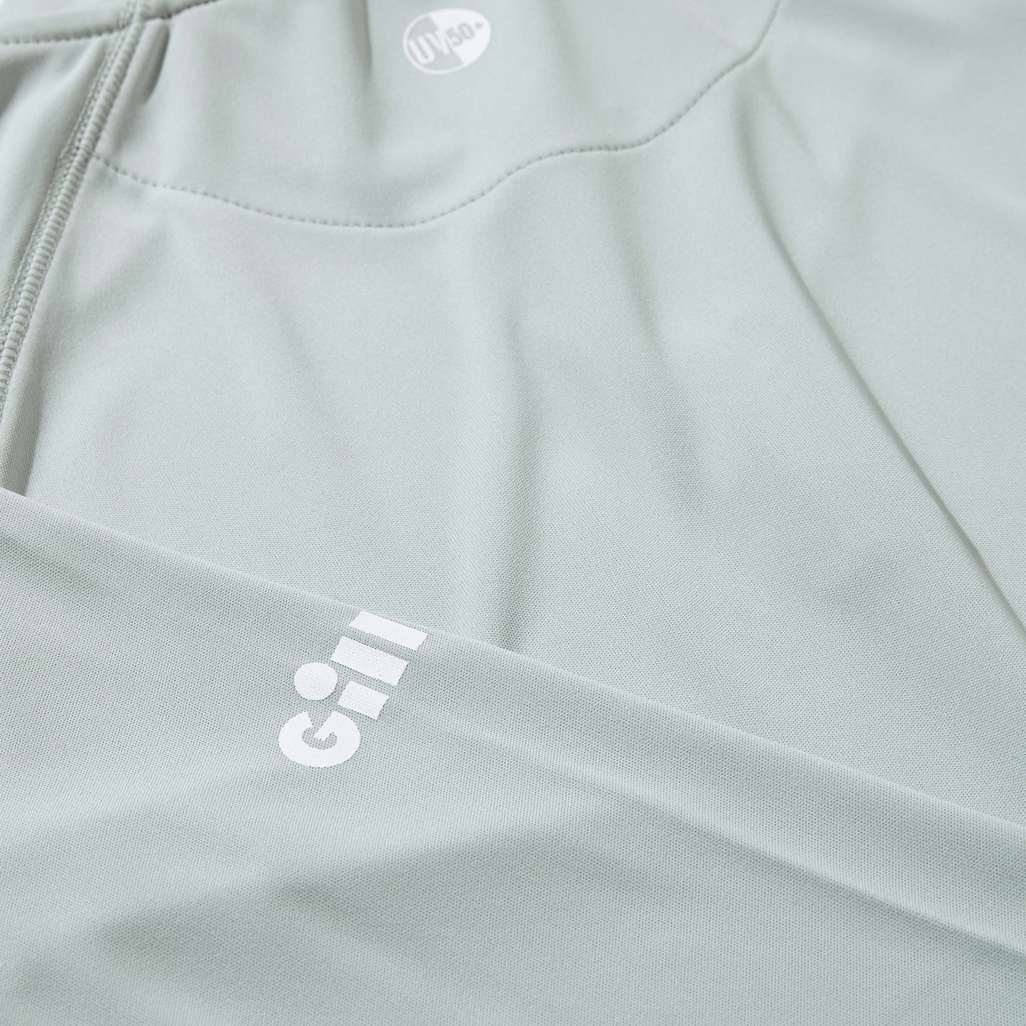 Women's UV Tec Zip Long Sleeve Tee - Charcoal Blue